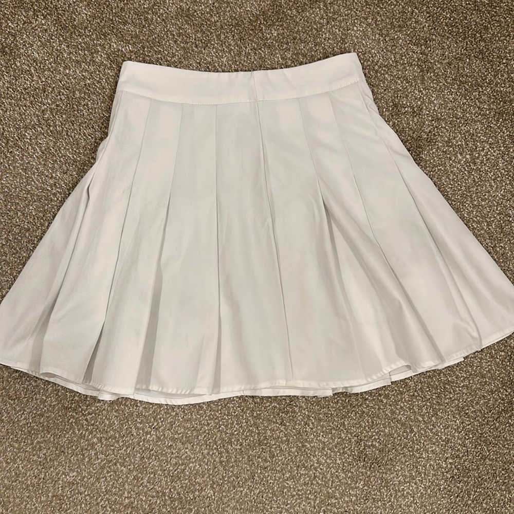 SHEIN white pleated tennis skirt